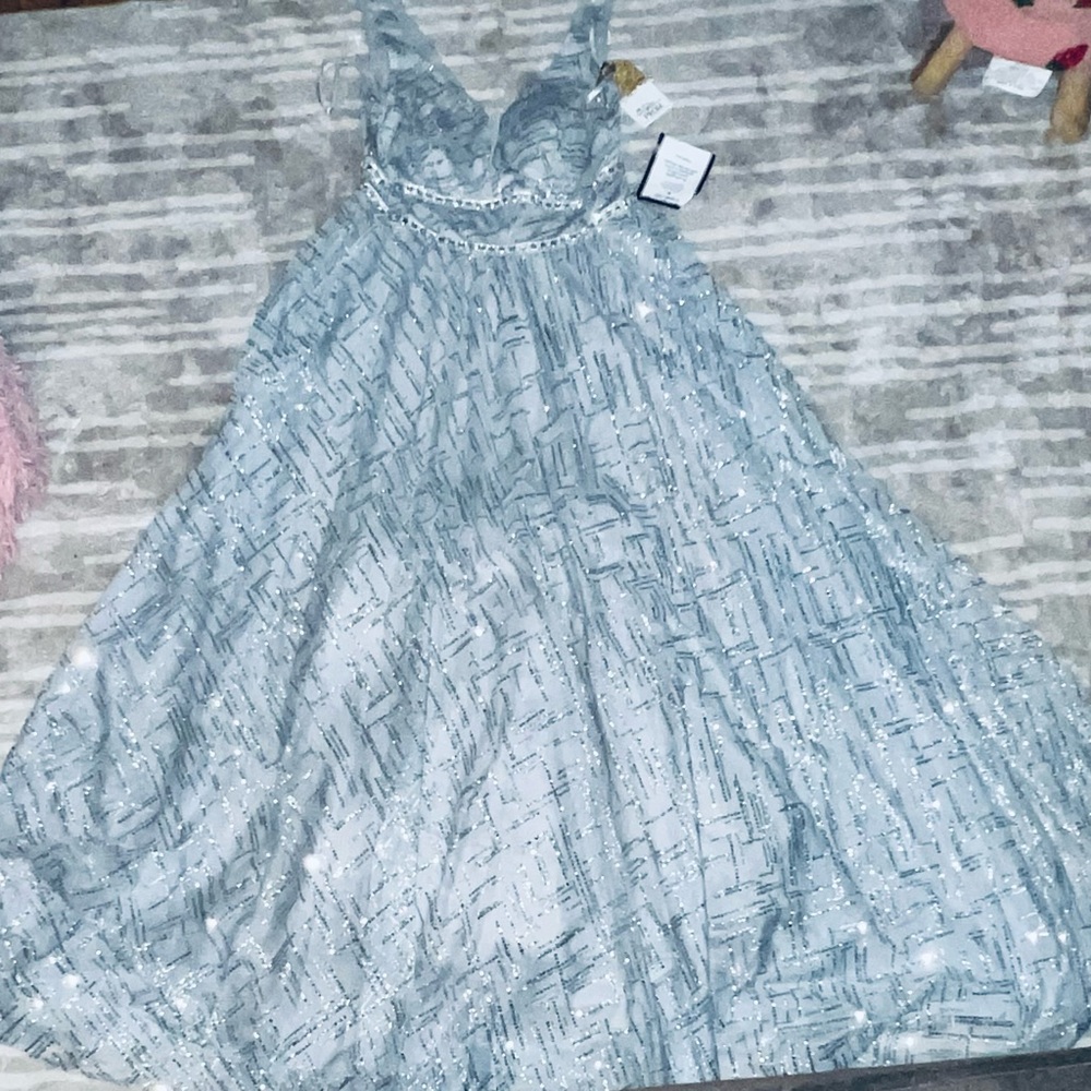 Stunning Silver Bridal Gown
